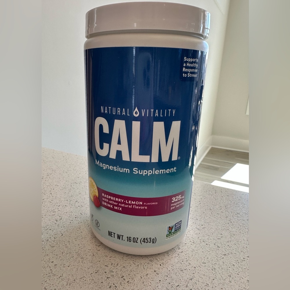 Natural Calm Magnesium Powder Raspberry-Lemon 16 oz new and sealed exp date 5/27